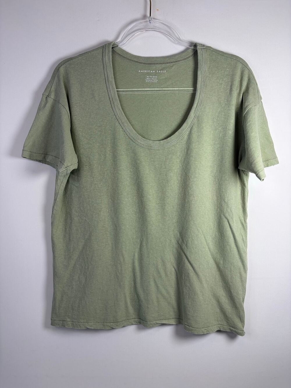 American Eagle Olive Green Short Sleeve Oversized T-shirt Size XS NEW